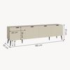 Fernsehschrank Nand 180x35x51 cm Sandfarben [en. casa] Bild 4