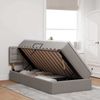 vidaXL Bett mit Stauraum und LED mit Matratze Taupe 90 x 200 cm Stoff 3371247 Bild 4