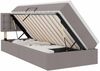 vidaXL Bett mit Stauraum und LED mit Matratze Taupe 90 x 200 cm Stoff 3371247 Bild 2