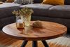 Couchtisch 60 x 60 x 35 cm Sheesham Massivholz / Metall Sofatisch Rund, Design Wohnzimmertisch Kaffeetisch Massiv, Kleiner Tisch Beistelltisch Wohnzimmer Modern Bild 5