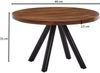 Couchtisch 60 x 60 x 35 cm Sheesham Massivholz / Metall Sofatisch Rund, Design Wohnzimmertisch Kaffeetisch Massiv, Kleiner Tisch Beistelltisch Wohnzimmer Modern Bild 4