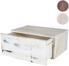 Wandregal HWC-C55, Schubladen-Regal, Shabby-Look Vintage, 21x46x30cm ~ weiß Bild 5