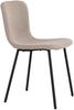 2er Set - Retro-Design Stuhl HANNA beige Bouclé-Stoff schwarze Beine Bild 5