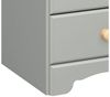 ebuy24 Nachttisch Nilon Nachttisch 3 Schubladen grau, golden. Bild 3