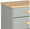 ebuy24 Nachttisch Nilon Nachttisch 3 Schubladen grau, golden. Bild 2