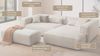 LeGer Home by Lena Gercke Ecksofa PIARA XXL, Big-Sofa, Cord, Leinenoptik o. Strukturstoff, L-Form, wahlweise Ottomane rechts/links, Kedernaht, extra tiefe Sitzfläche Bild 3