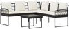 vidaXL Gartensofa-set 2 pcs Schwarz und Creme Poly Rattan Stahl 42026820 Bild 2
