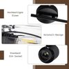 ZMH Deckenstrahler 3 Flammig Deckenlampe Vintage - Deckenspot Kristall Lampenschirm Schwarz Rund Retro Strahler E14 Schwarz 350°Schwenkbar Küchenlampe für Wohnzimmer Flur (Ohne Leuchtmittel) Bild 5