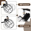 ZMH Deckenstrahler 3 Flammig Deckenlampe Vintage - Deckenspot Kristall Lampenschirm Schwarz Rund Retro Strahler E14 Schwarz 350°Schwenkbar Küchenlampe für Wohnzimmer Flur (Ohne Leuchtmittel) Bild 3