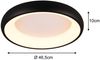 Flache LED Deckenleuchte CARDONA Schwarz, dimmbar & 3 Lichtfarben, Ø 46,5cm Bild 4