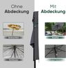 Sekey Sonnenschirm Schutzhülle mit Stab, Abdeckhauben für Ø 200 cm / 200×150 cm / 200×125 cm Gartenschirm,Abdeckung für Balkonschirm, 100% Polyester, wasserdicht, Dunkelgrau. Bild 5