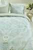 PIP Studio Perkal Bettwäsche 135x200 Alfombra Light Blue Ornamente Wende grün blau Bild 4