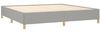 Boxspringbett mit Matratze Stoff Hellgrau 200x200 cm, Härtegrad: H2 [3128629] Bild 4