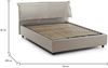 Dmora Andyymion Doppelbett, Bettkasten mit abnehmbarem Bezug, gepolstertem Kopfteil und Bettkastenrahmen, 100 % Made in Italy, geeignet für Matratzen 160 x 190 cm, Taupe Bild 3
