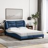 vidaXL Bett mit Matratze "Hvar" Blau 140x190 cm Stoff 3208533 Bild 3