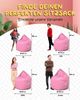 PATCH HOME Sitzsack Tropfenform – Jumbo – Rosa, bequemer Sitzsack aus Luxus-Polyester-Gewebe, bereits befüllt Bild 3