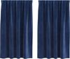vidaXL Verdunkelungsvorhänge 2 pcs Dunkelblau 140 x 140 cm Samt 4107198 Bild 2