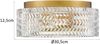 Retro LED Deckenleuchte Messing mit Chevron Glas Lampenschirm Ø 30,5cm Bild 4
