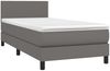 vidaXL Boxspringbett mit Matratze Grau 100x200 cm Kunstleder 3140991 Bild 3