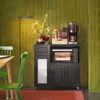 SoBuy FSB78-SCH Kücheninsel, MDF, Lackiert, Schwarz, 88,5 x 89 x 40 cm Bild 2