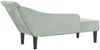 vidaXL Chaiselongue mit Kissen Hellgrau Samt Bild 5