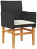 vidaXL Gartenstühle mit Kissen 2 Stk. Schwarz Poly Rattan Massivholz 368714 Bild 4