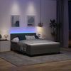 vidaXL Boxspringbett mit Kopfteil Dunkelgrau 140 x 200 cm Stoff 3342213 Bild 5