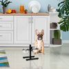 Relaxdays Futterstation Hund rutschfest, höhenverstellbar 0,8l, Edelstahl silber, 27 x 36 x 21,5 cm Bild 2