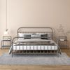 vidaXL Nachttische 2 Stk. Grau und Schwarz Metall und Glas [325101] Bild 2