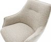 Barstuhl Alja-Flex Webstoff Soft Beige Freischwinger Flach Metall Schwarz Taschenfederkern Bild 4