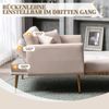 Verstellbarer Relaxsessel Liegestuhl Samt 165x90x77 cm Beige Bild 5