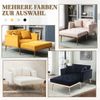 Verstellbarer Relaxsessel Liegestuhl Samt 165x90x77 cm Beige Bild 4