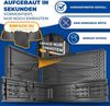 KESSER® Bierzeltgarnitur 3-teilig Set Tisch & 2x Bank | Buffettisch für drinnen & draußen Gartengarnitur klappbar 183x76x74cm Kunststoff Klapptisch Gartentisch inkl. Abdeckung & Tragegriffe Anthrazit, Glatt Bild 4