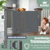 KIDIZ® Treppenschutzgitter Türschutzgitter ausziehbar bis 140/180cm | kindersicheres Treppengitter für Babys & Haustiere | Schutzgitter Treppen & Türen Absperrgitter inkl. Bodenanker & Montagezubehör Anthrazit, 0-140cm Bild 4