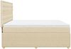 vidaXL Boxspringbett mit Matratze Creme 180x200 cm Stoff 3292154 Bild 5