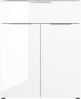 Kommode >M-404< (BxHxT: 83x102x42 cm) in weiss - 83x102x42cm (BxHxT) Bild 3