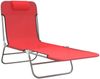 vidaXL Sonnenliegen Klappbar 2 Stk. Rot Textilene und Stahl 360182 Bild 3