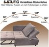 OKWISH Schlafsofa Loungesofa, 3-in-1 Polsterbett mit verstellbarer Rückenlehne, Platzsparendes sofa aus Leinen Bild 4