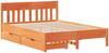 vidaXL Massivholzbett ohne Matratze Wachsbraun 135x190 cm Kiefernholz 3301883 Bild 3