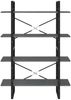 vidaXL Bücherregal 4 Böden Grau 100x30x140 cm Massivholz Kiefer 806484 Bild 5
