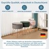 Albatros Hocker mit Stauraum Cannes Sitzhocker mit Stauraum, Modernes Design, Edler Samt-Bezug Sitztruhe Sitzbank mit Stauraum  optimal als Fußhocker Hocker Schminktisch, Beige Bild 3