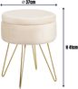 Albatros Hocker mit Stauraum Cannes Sitzhocker mit Stauraum, Modernes Design, Edler Samt-Bezug Sitztruhe Sitzbank mit Stauraum  optimal als Fußhocker Hocker Schminktisch, Beige Bild 5