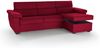 Dmora Schlafsofa mit Halbinsel Priverno, Wandelbares Ecksofa für das Wohnzimmer, gepolstert, abnehmbar, 100 % Made in Italy-Qualität, 285x160 h100 cm, Rot Bild 5