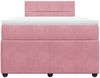 vidaXL Boxspringbett mit Matratze Rosa 120x190 cm Samt 3287691 Bild 4