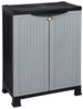Kreher Mehrzweckschrank 'MADERA' im Rattan Design mit 1 Einlegeboden (Schwarz/Grau) Rattan Design, Pflegeleichtes Material, Langlebig, UV-beständig Bild 4