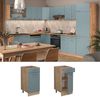Küchenunterschrank R-Line Blau-Grau 40 cm , AP Anthrazit Vicco Bild 2