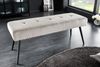 riess-ambiente Sitzbank BOUTIQUE 100cm hellgrau/schwarz - Cord-Bezug, Metallbeine (Einzelartikel, 1-St), bequeme Polsterung mit Ziernähten – ideal für Flur oder Wohnbereich Bild 5