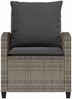 vidaXL 4-tlg. Garten-Sofagarnitur mit Kissen Grau Poly Rattan 4103865 Bild 5