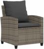 vidaXL 4-tlg. Garten-Sofagarnitur mit Kissen Grau Poly Rattan 4103865 Bild 4