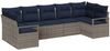 vidaXL Sofa Set mit Kissen 7 pcs Grau Poly-Rattan 3346535 Bild 2